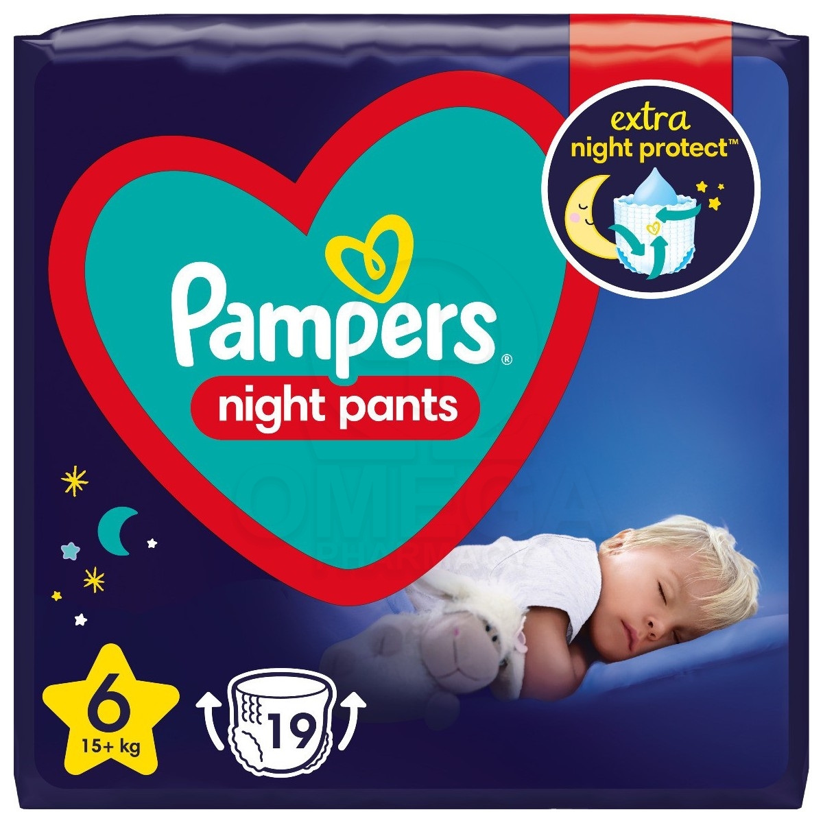 PAMPERS Night Pants Πάνες Βρακάκι Νυκτός No6 (15kg+) 19τμχ