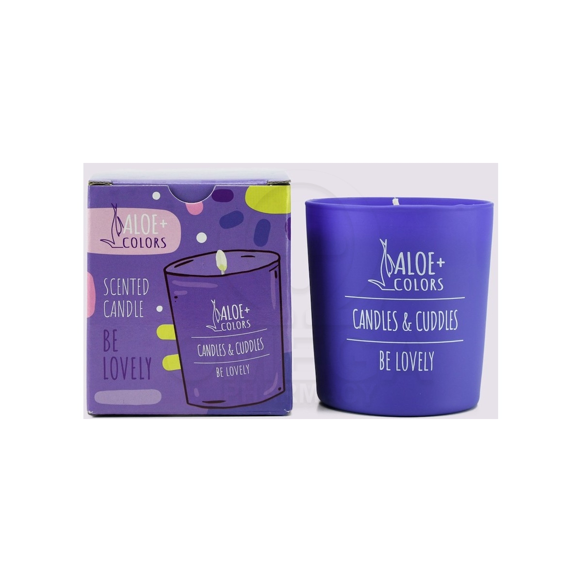 ALOE+ COLORS Be Lovely Scented Soy Candle Κερί Σόγιας με Άρωμα Καραμέλα  Πικραμύγδαλο, 220gr
