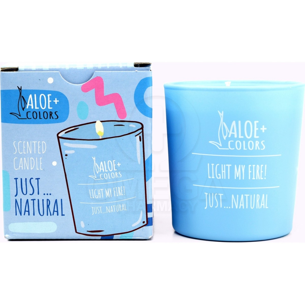 ALOE+ COLORS Just Natural Scented Soy Candle Κερί Σόγιας με Άρωμα  Φρεσκάδας, 220gr