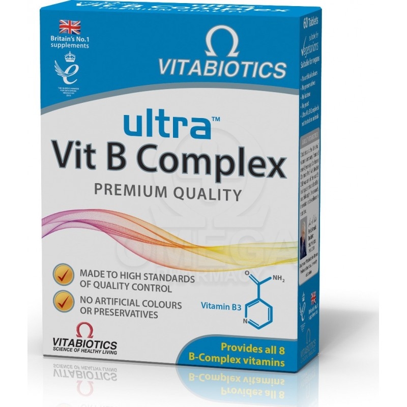 VITABIOTICS Ultra Vit B Complex Premium Quality Συμπλήρωμα Διατροφής με ...