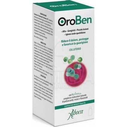 ABOCA Oroben Στοματικό Διάλυμα που Μειώνει τον Πόνο, Πορστατεύει & Ευνοεί  την Ίαση, 150ml