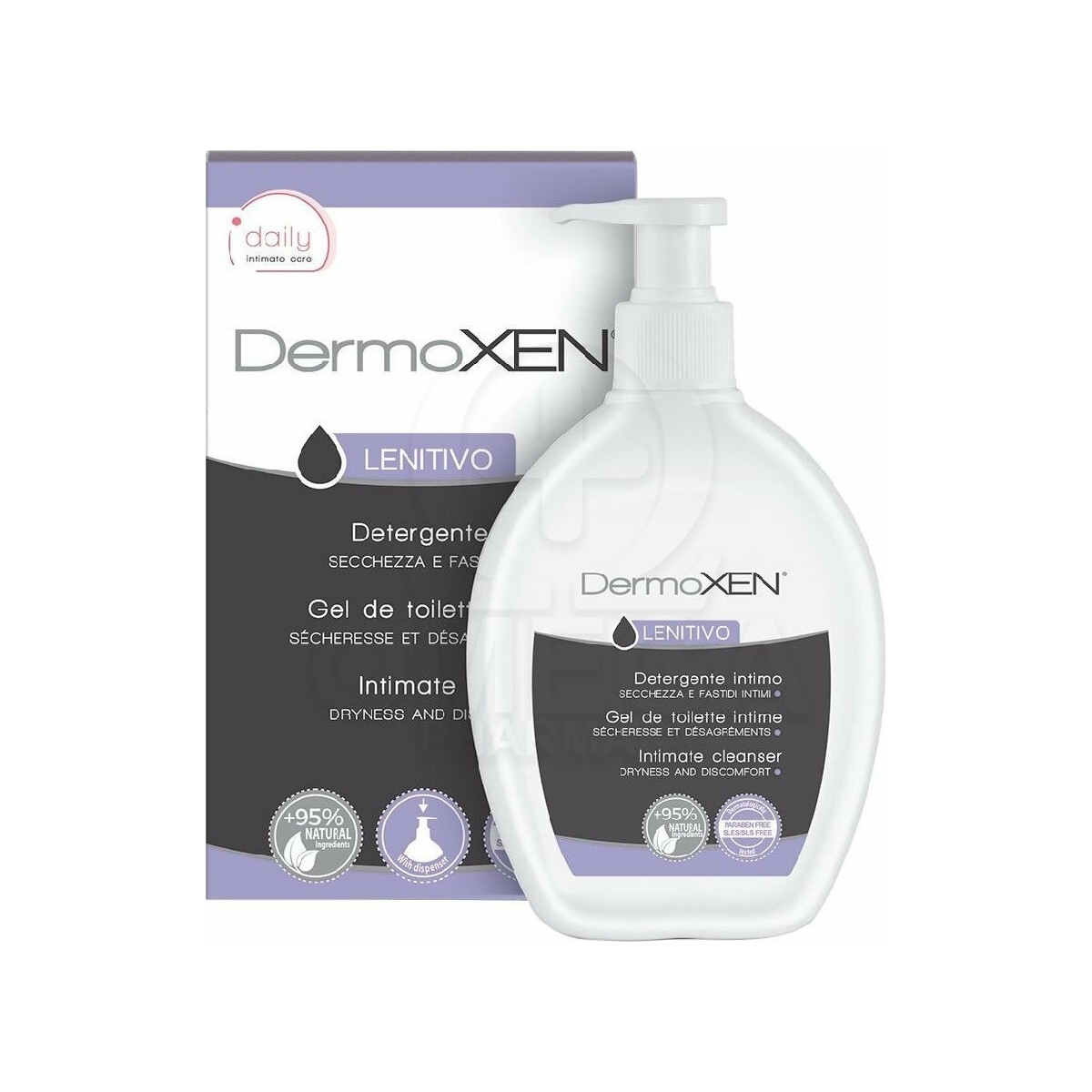 DERMOXEN Lenitivo Intimate Cleanser Καθαριστικό για την Ευαίσθητη Περιοχή  με Ενυδατική & Καταπραϋντική Δράση 200ml