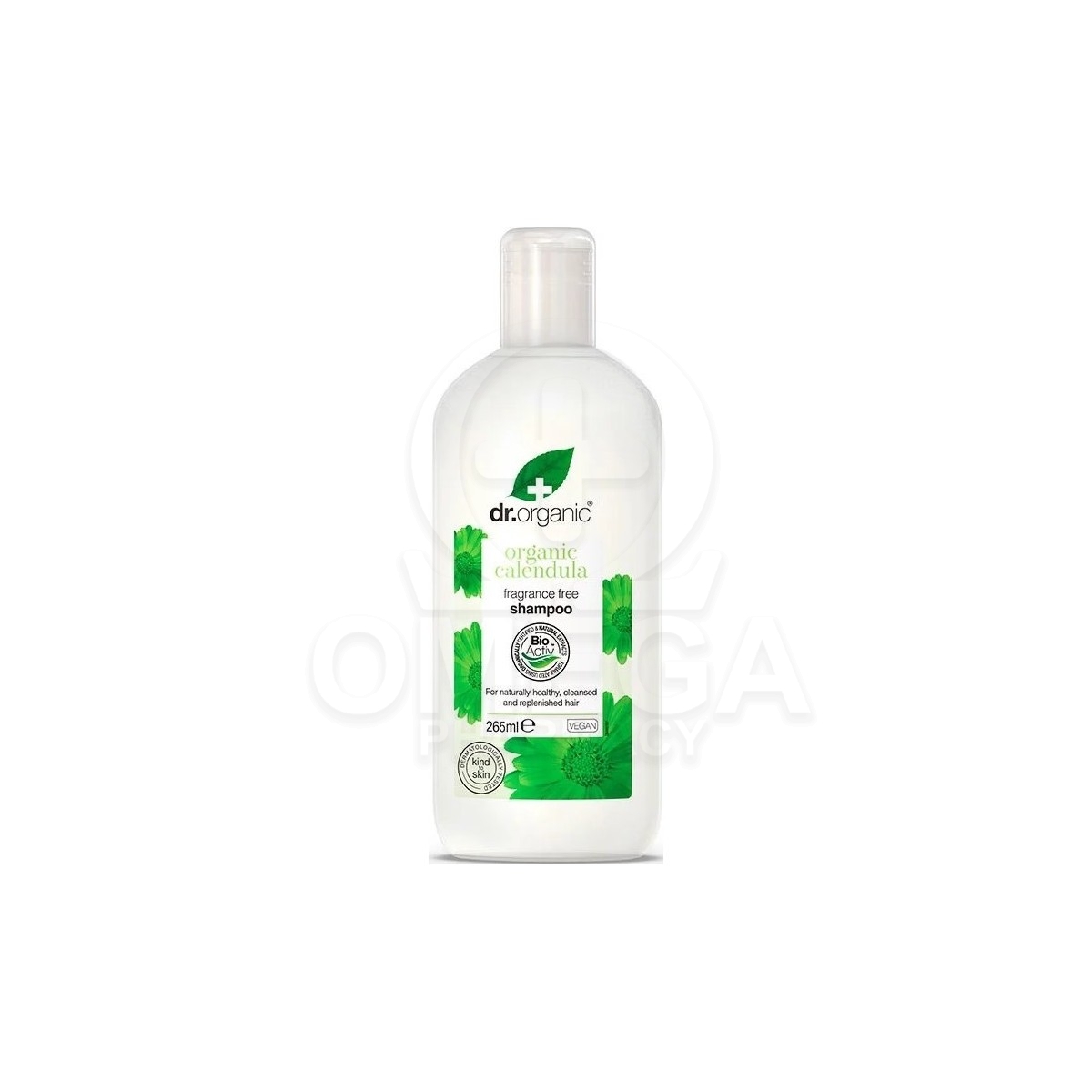 DR.ORGANIC Calendula Shampoo Ήπιο & Καταπραϋντικό Σαμπουάν με Calendula  Χωρίς Άρωμα για Ξηρά Μαλλιά 265ml