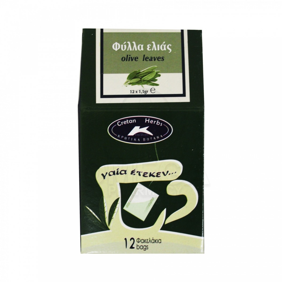 τσάι - βότανα - Βοτανα - CRETAN HERBS Γαία Έτεκεν Olive Leaves Φύλλα Ελιάς  12 φακελάκια
