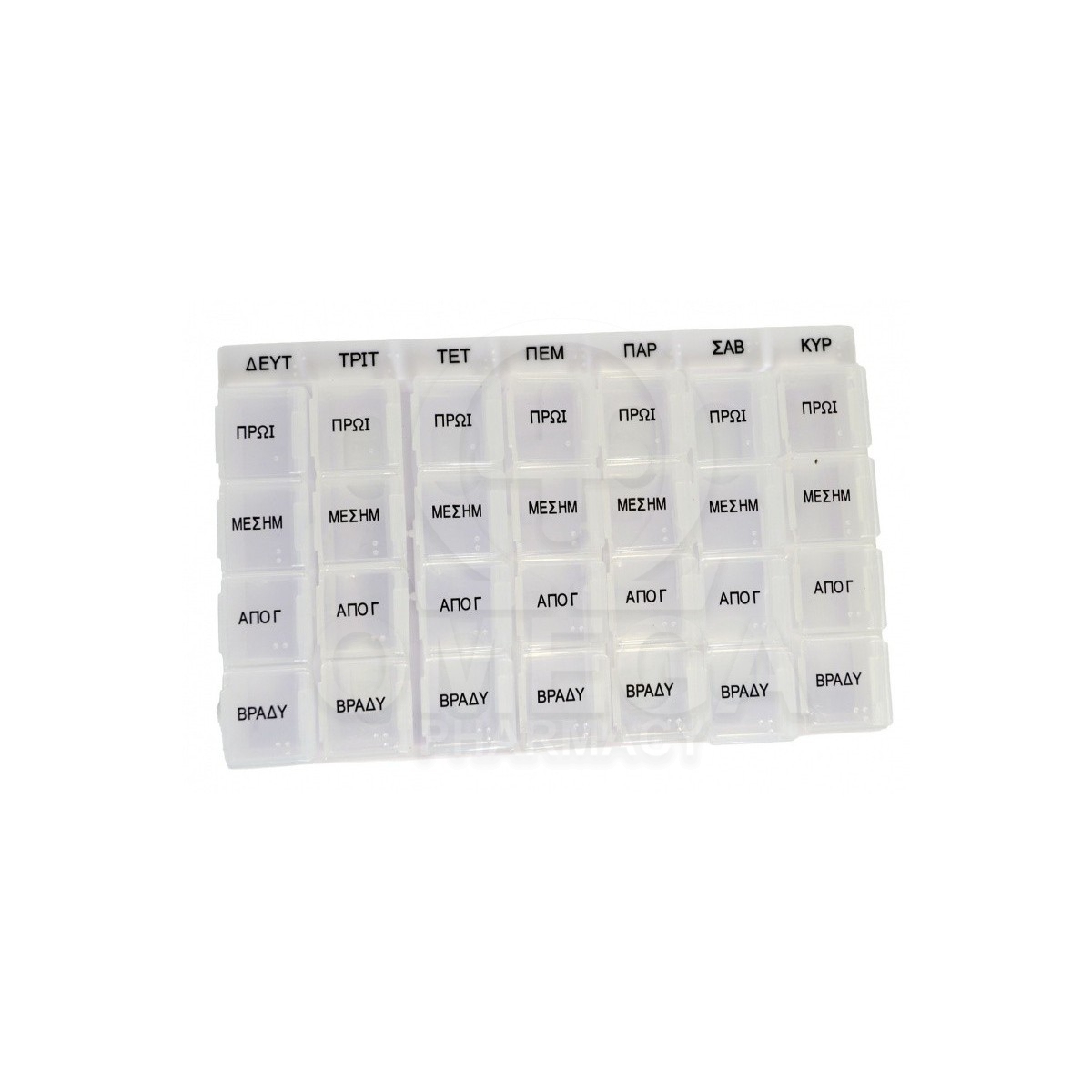ANIMEX Pill Box Week Εβδομαδιαία Θήκη Χαπιών 28 Θέσεων Διάφανο Χρώμα 1τμχ
