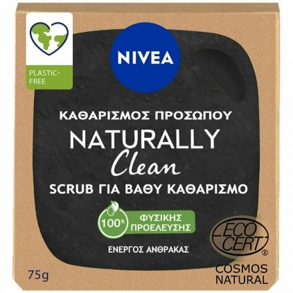 NIVEA Naturally Clean Απολεπιστικό Σαπούνι Προσώπου 75gr