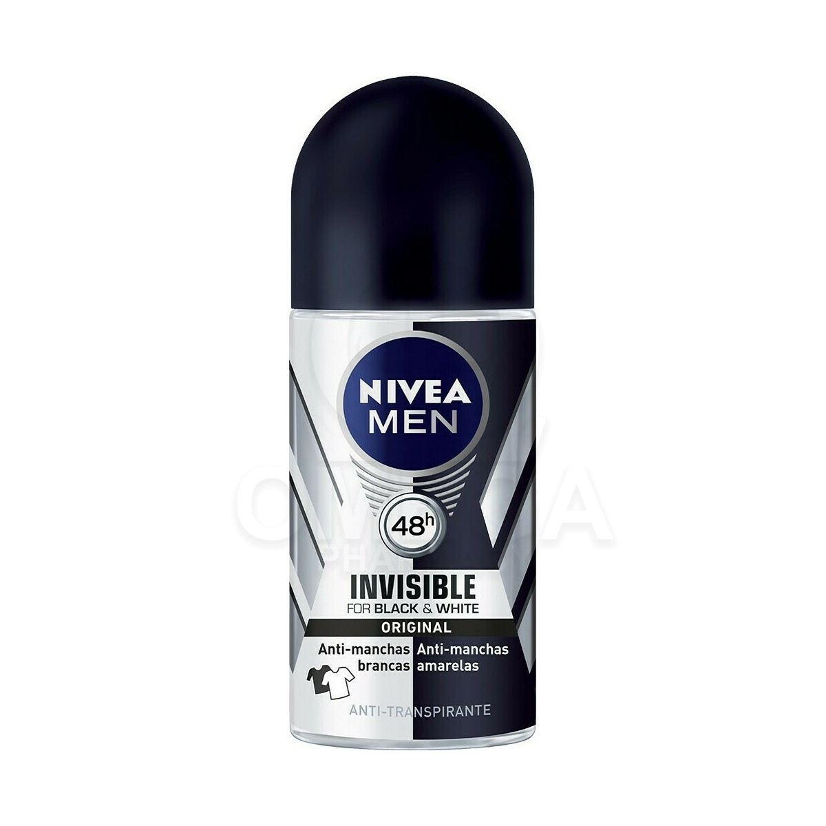 NIVEA Men Invisible For Black & White Original 48h Ανδρικό Αποσμητικό  Roll-On 50ml