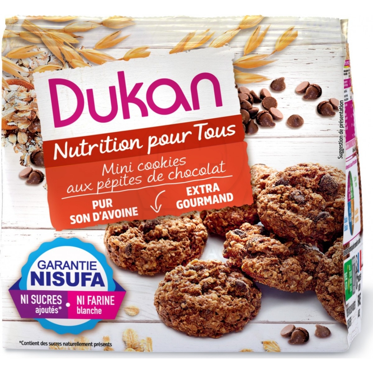 DUKAN Mini Cookies Βρώμης με Κομματάκια Σοκολάτας Χωρίς Ζάχαρη 100gr