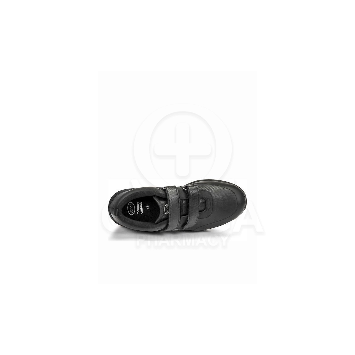 SCHOLL Energy Plus Double Strap Man Ανδρικό Ανατομικό Δερμάτινο Sneaker Νο  44 σε Μαύρο Χρώμα 1 Ζευγάρι