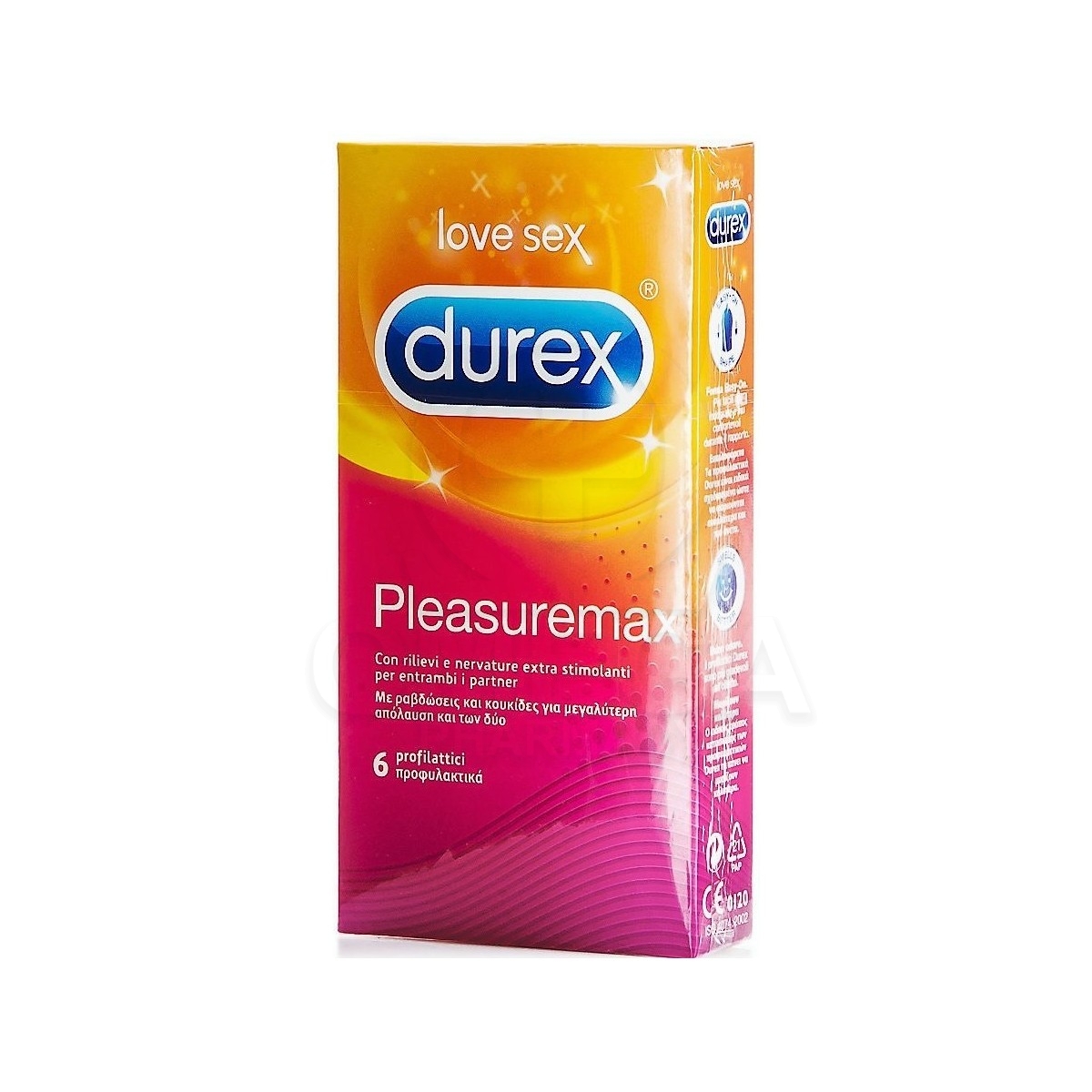DUREX Pleasuremax Προφυλακτικά με Ανάγλυφες Κουκίδες &amp; Ραβδώσεις 6  Τεμάχια