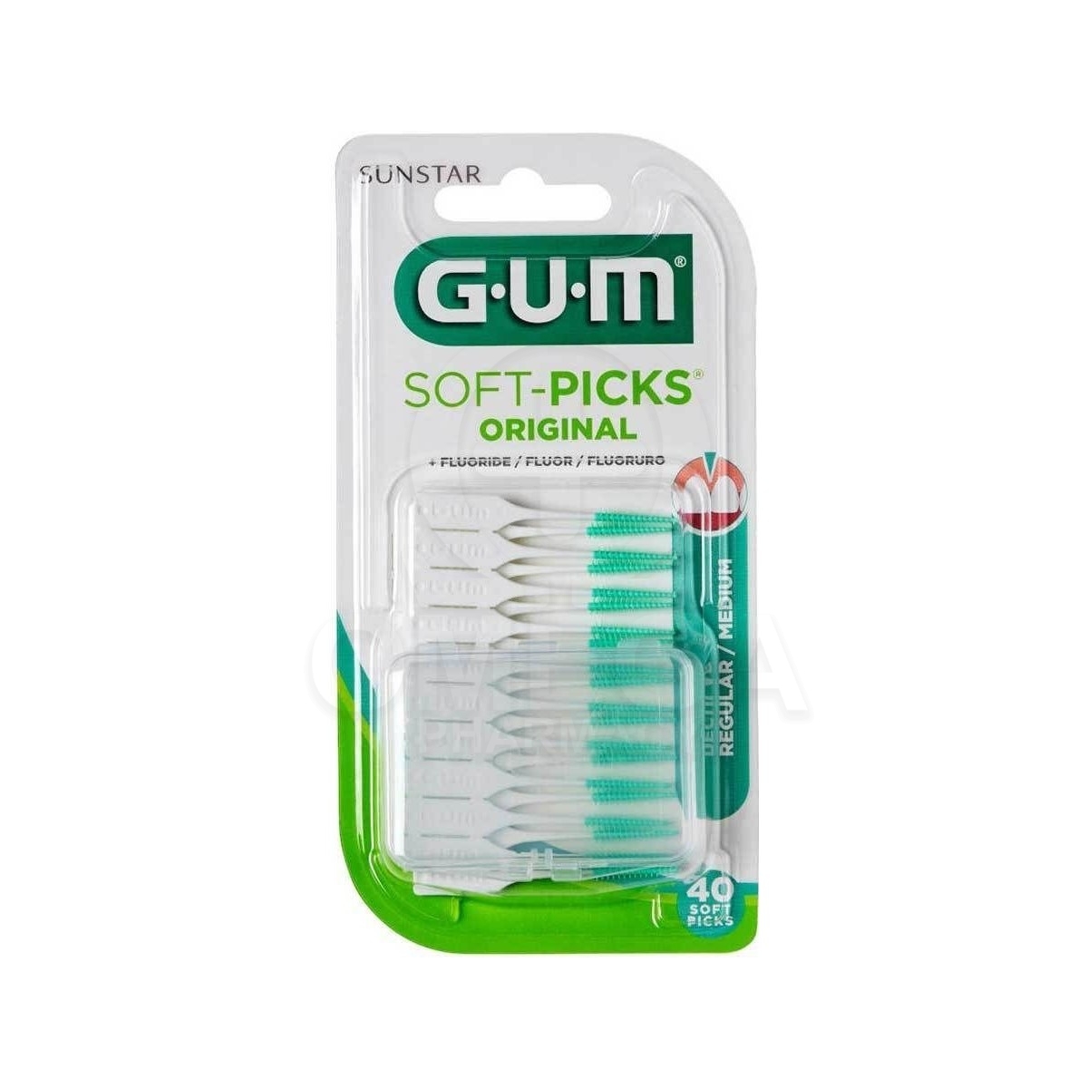 GUM 632 Soft-Picks Original Regular/Medium Fluoride Μεσοδόντια Βουρτσάκια  Μιας Χρήσης Regular/Medium Μέγεθος 40 Τεμάχια