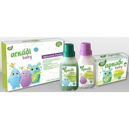 ΑΡΚΑΔΙ Baby Welcome Pack Σετ για το Πλύσιμο των Μωρουδιακών Baby Υγρό  Απορρυπαντικό με Πράσινο Σαπούνι