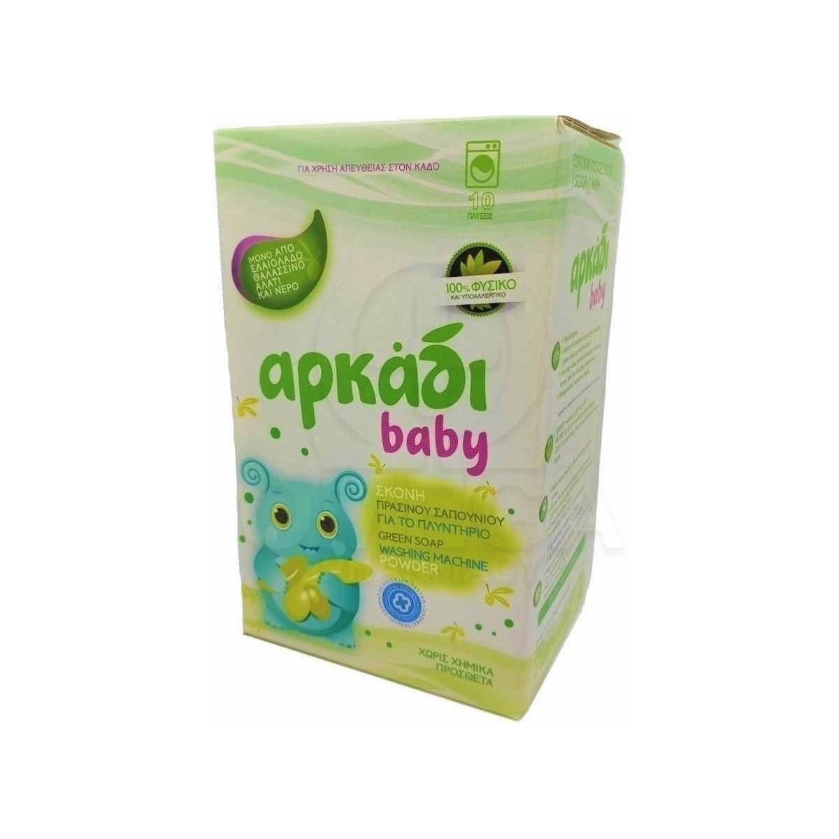 ΑΡΚΑΔΙ Baby Σκόνη Πράσινου Σαπουνιού για το Πλυντηρίο 10 Πλύσεις 500gr