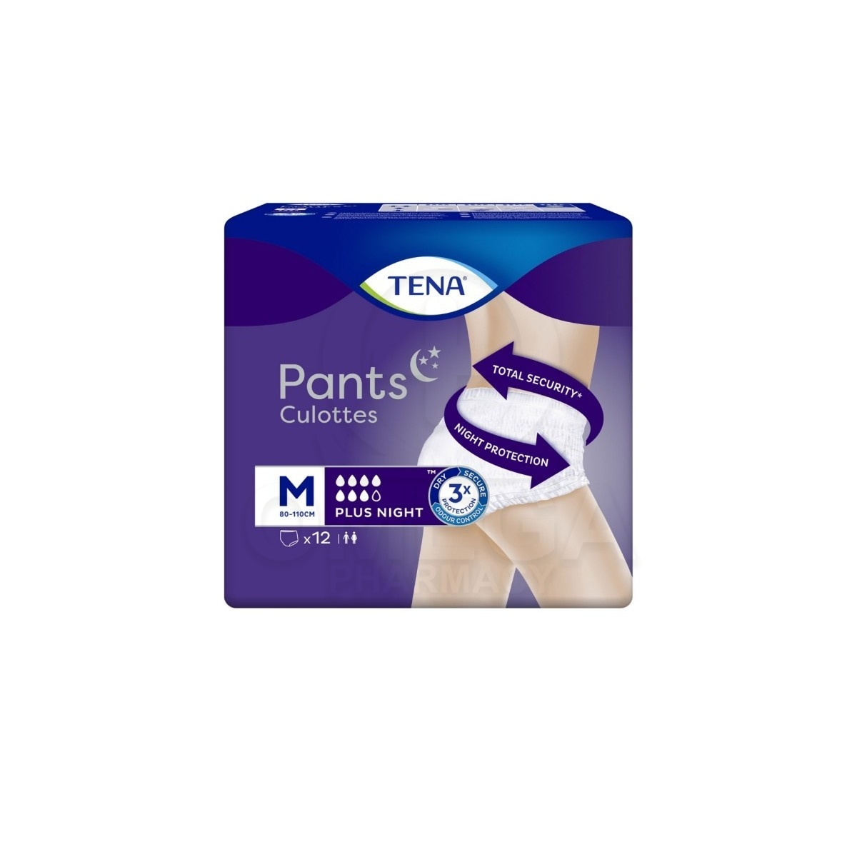Πάνες Ακράτειας - TENA Pants Culottes Plus Night Εσώρουχα Ακράτειας Μέγεθος  Medium 12τμχ