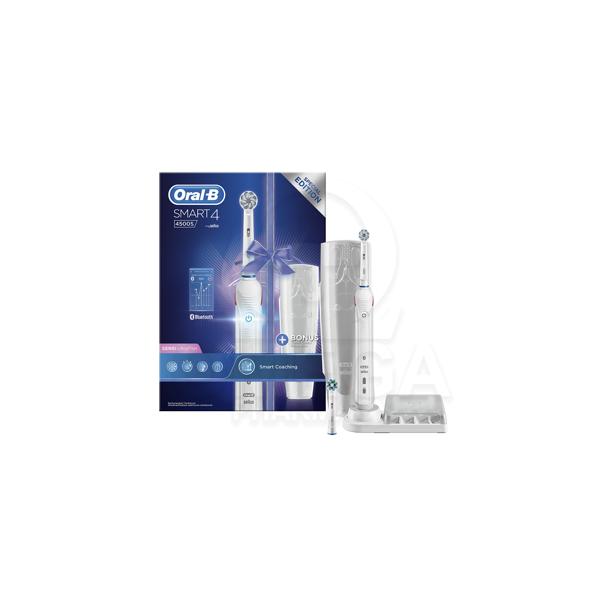 ORAL-B Smart 4 4500S Sensi Ultrathin Ηλεκτρική Οδοντόβουρτσα + Θήκη  Ταξιδίου 1τμχ