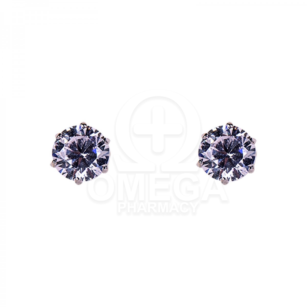 MEDISEI Dalee Jewels Earrings No 05413 White Studs Υποαλλεργικά Σκουλαρίκια  από Ασήμι 925 με Ρόδιο, Λευκό Ζιργκόν 1 Ζευγάρι