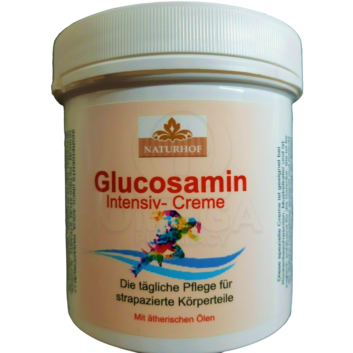 NATURHOF Glugosamine Intesive Creme Κρέμα με Γλουκοζαμίνη για  Οστεοαρθρίτιδα &amp; Πόνους στην Πλάτη &amp; στα Γόνατα 250ml