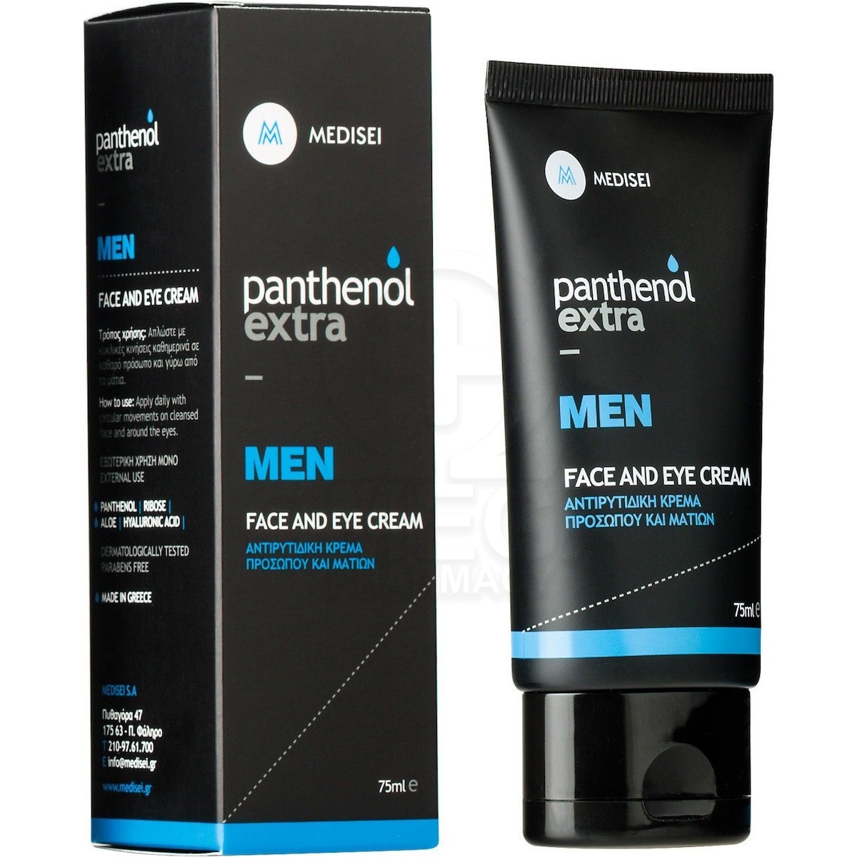 MEDISEI Panthenol Extra Men Face &amp; Eye Cream Ανδρική Αντιρυτιδική Κρέμα  Προσώπου &amp; Ματιών 75ml