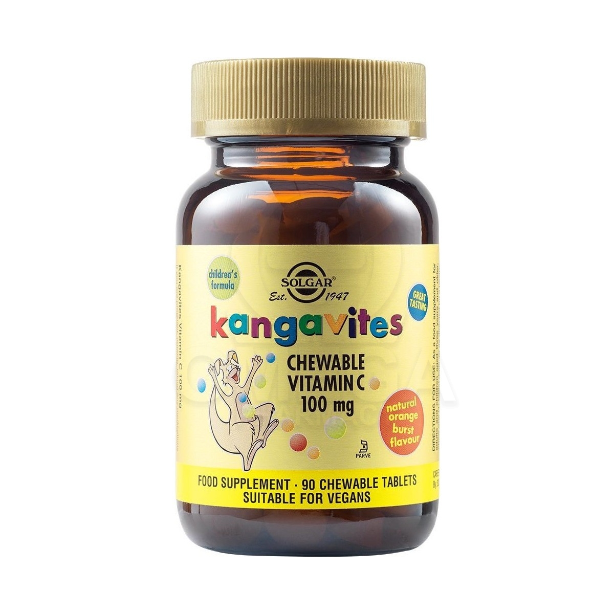 Συμπληρωματα διατροφης - SOLGAR Kangavites Chewable Vitamin C 100mg Natural  Orange Burst Παιδικό Συμπλήρωμα Διατροφής με Βιταμίν