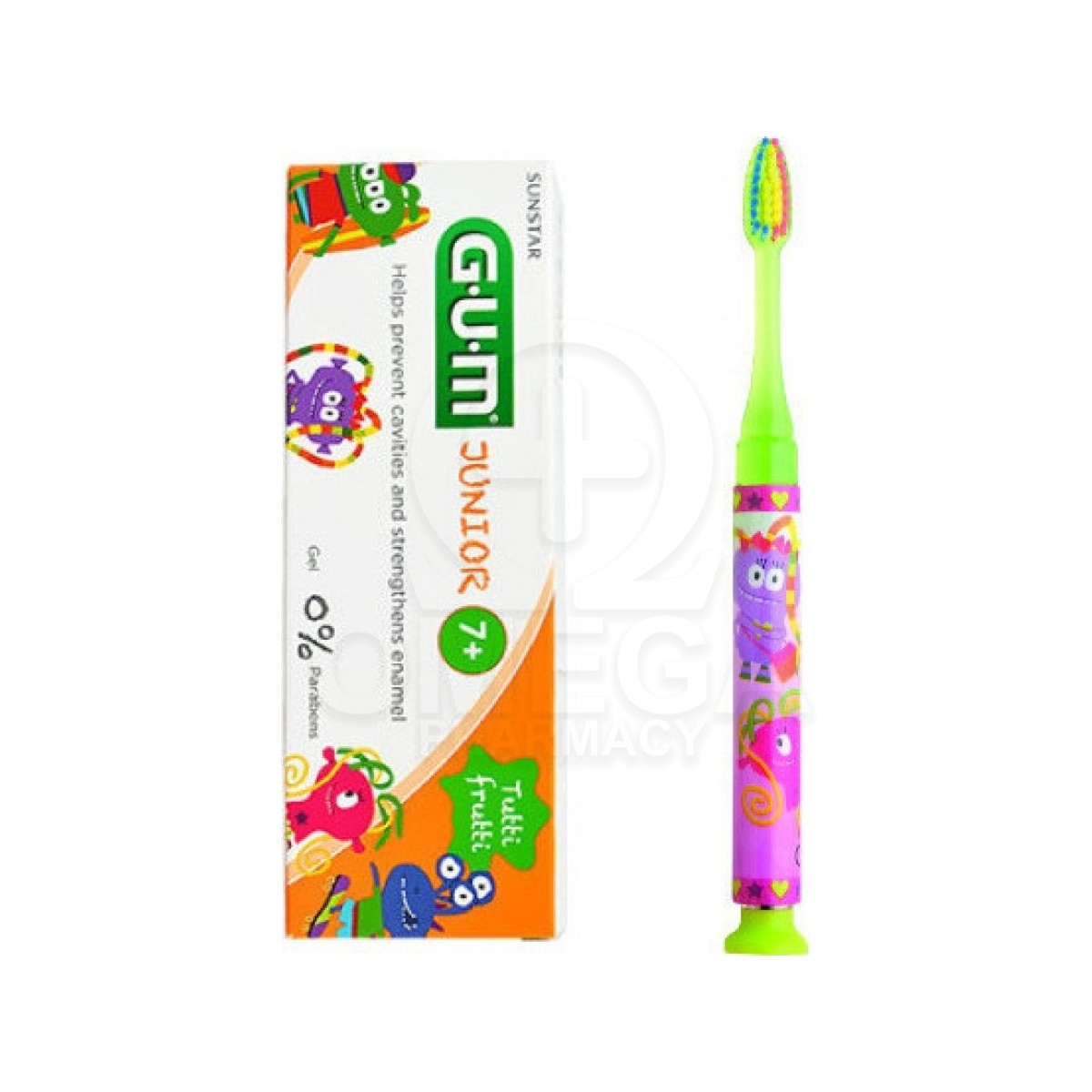 GUM Promo 903 Junior Light-up Κίτρινη Οδοντόβουρτσα &amp; Δώρο Οδοντόκρεμα  7year+
